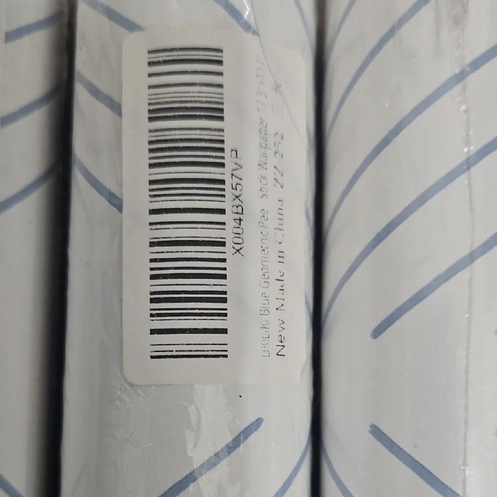 Blue Geometric Peel & Stick Wallpaper 17.3” x 117” – 4 Rolls – Removable - Picture 2 of 3